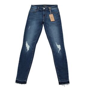 Prosperity Repreve Denim Jeans Size 28 Skinny Raw Hem Distressed‎ NWT